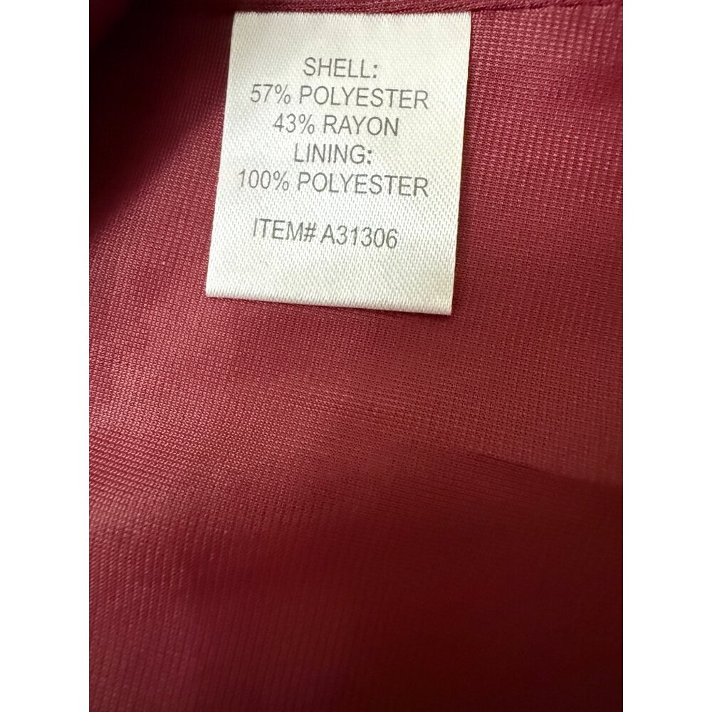 Appleseeds Blazer Womens Maroon Wine Jacket Herringbone Career Work Plus NEW 18 - Picture 5 of 8